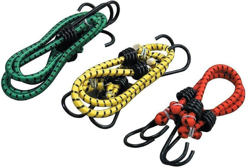 sarthak High Strength Elastic Rope Cables Rope With Hooks and Hanging rope Yellow, Red, Blue(Length: 1.8 m, Diameter: 8 mm)