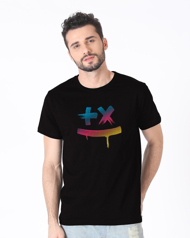 manchester Printed Men & Women Round Neck Black T-Shirt