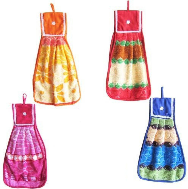 abhyaasa Cotton 500 GSM Hand Towel Set(Pack of 4, Multicolor)