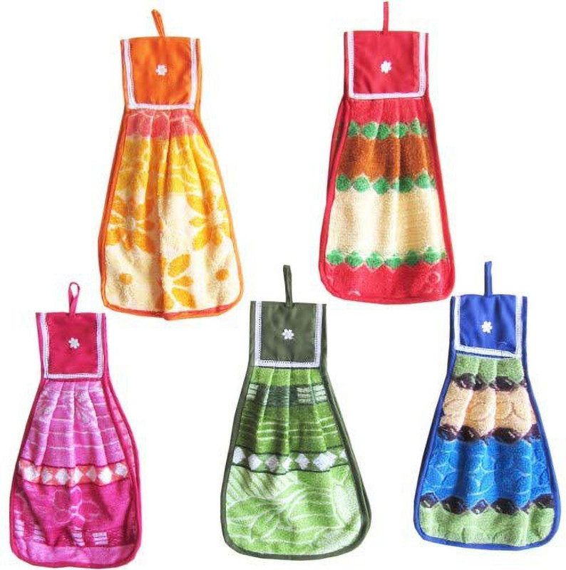 abhyaasa Cotton 500 GSM Hand Towel Set(Pack of 5, Multicolor)