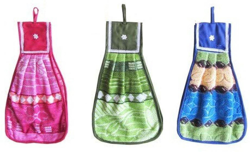 abhyaasa Cotton 500 GSM Hand Towel Set(Pack of 3, Multicolor)