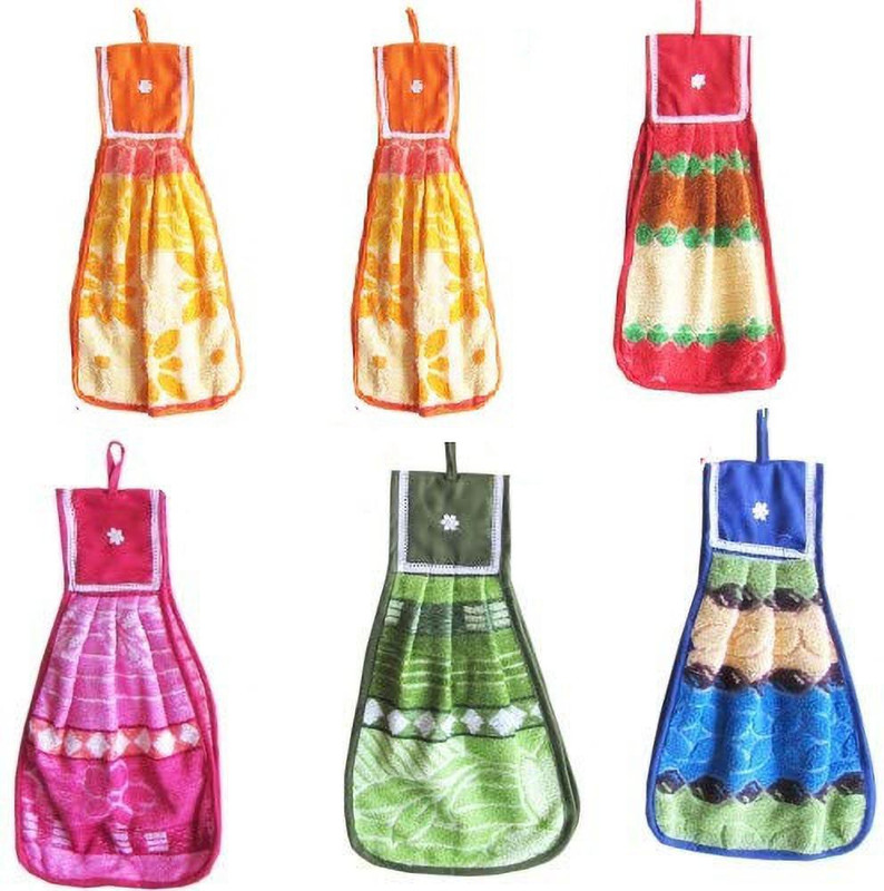 abhyaasa Cotton 500 GSM Hand Towel Set(Pack of 6, Multicolor)