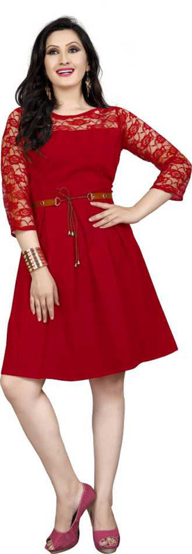 patel enterprise Women A-line Red Dress