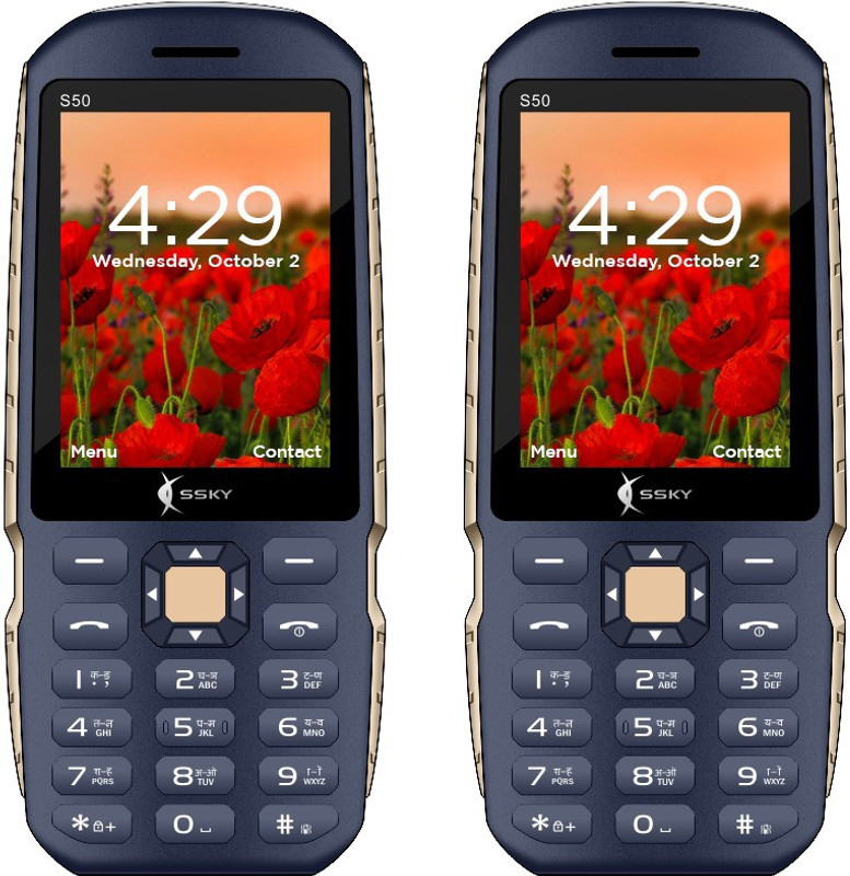Ssky S 50 Combo of Two Mobile(Blue&Gold$$Blue&Gold) Ssky S 50 Combo of Two Mobile(Blue&Gold$$Blue&Gold)