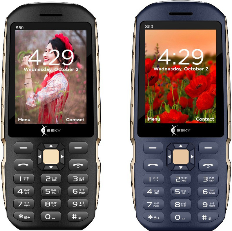 Ssky S 50 Combo of Two Mobile(Black&Blue$$Black&Blue) Ssky S 50 Combo of Two Mobile(Black&Blue$$Black&Blue)