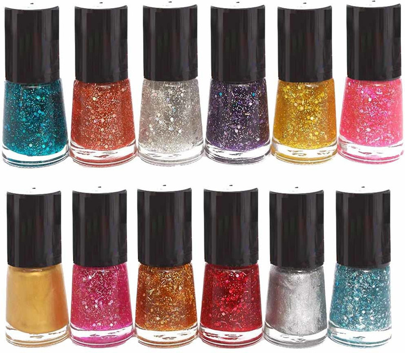 sakhi Nail Polish Set, Multi-Color (Combo 12 ) Multi-Color(Pack of 12)
