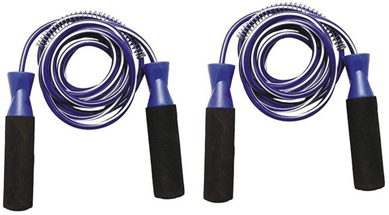 SPORTLAND Fitness Rope With Comfortable Foam Grip Freestyle Skipping Rope(Blue, Length: 274 cm)