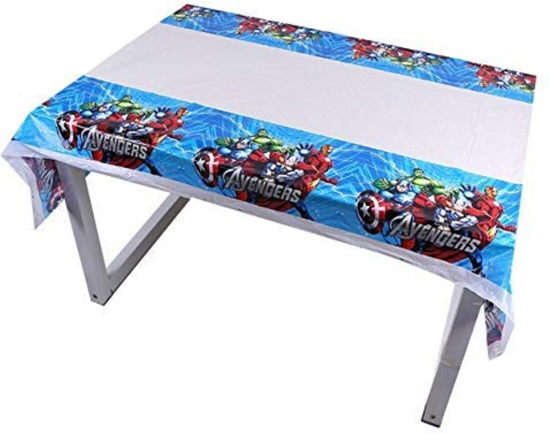 jizo Printed 4 Seater Table Cover(White, Plastic)