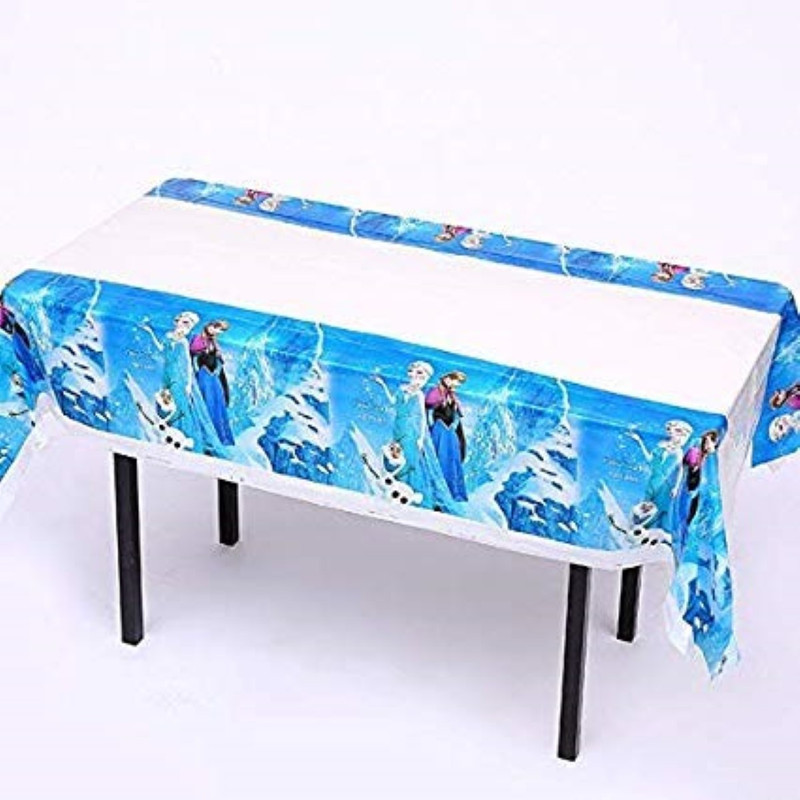 jizo Printed 4 Seater Table Cover(White, Plastic)