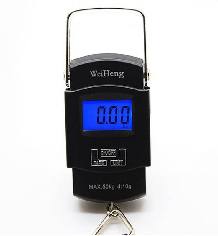 Qoibito 50Kg Portable Luggage Hanging Weight Machine Digital Weighing Scale(Black)