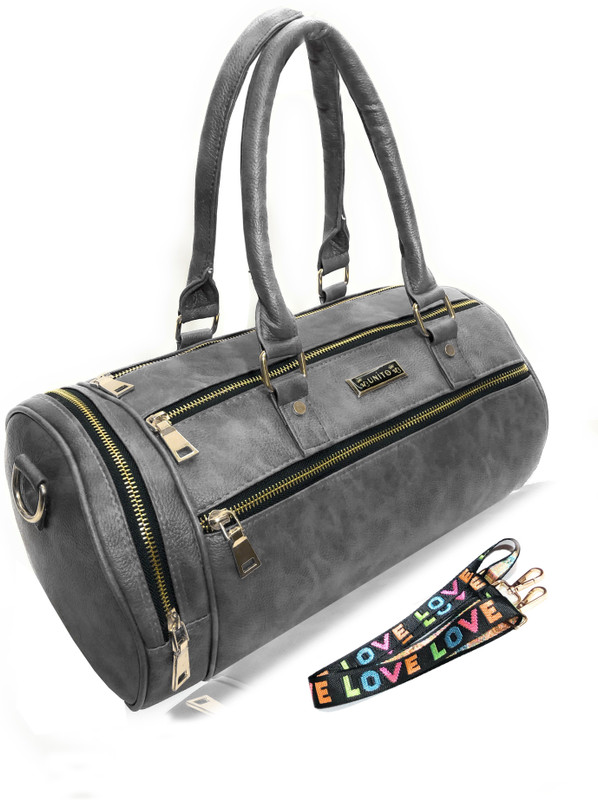 unito High Quality PU Leather Duffel Bag, Gym Bag, Weekend Bag Overnight (Unisex) Travel Duffel Bag(Grey)
