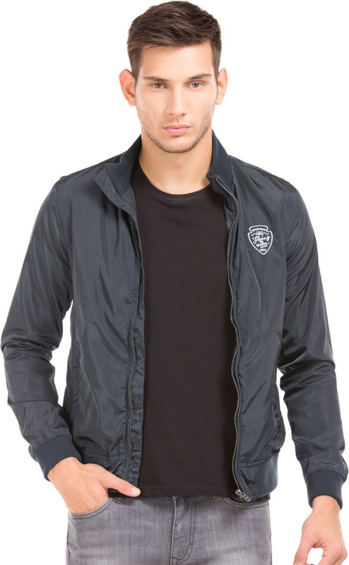 flying machine black solid jacket