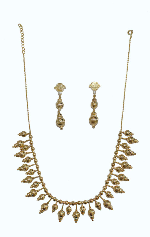bhanu gems Brass Jewel Set(Gold)