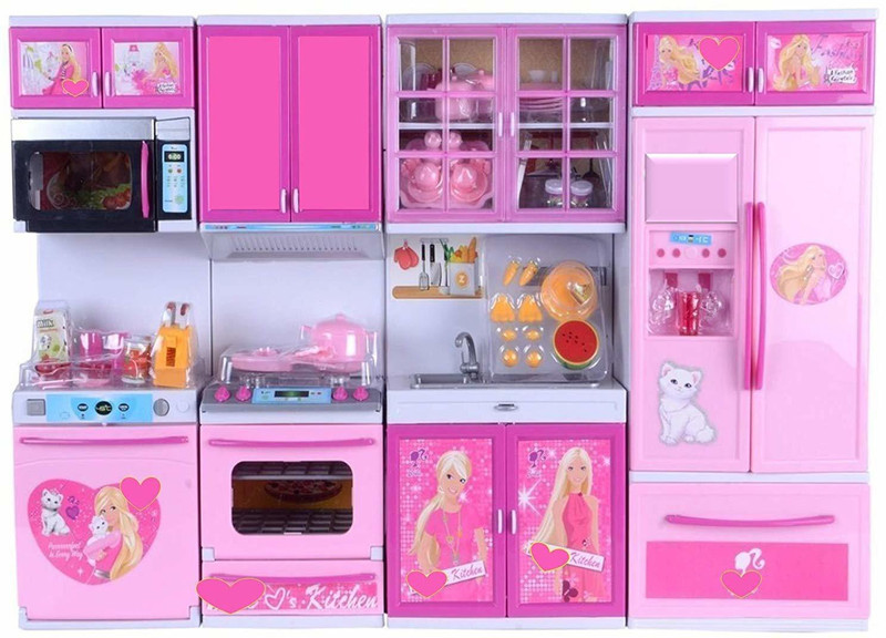 kiwilon Kitchen Set for Girls Pretend Play Toy Set for Kids ( Pink )
