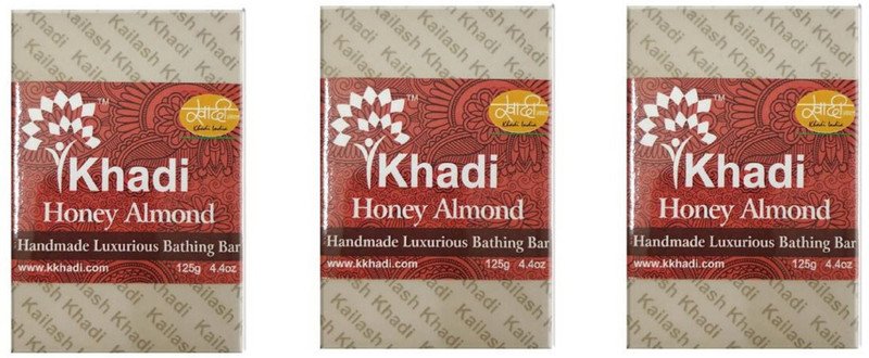 kailash khadi HONEY ALMOND SOAP 125g(has)(3 x 125 g)