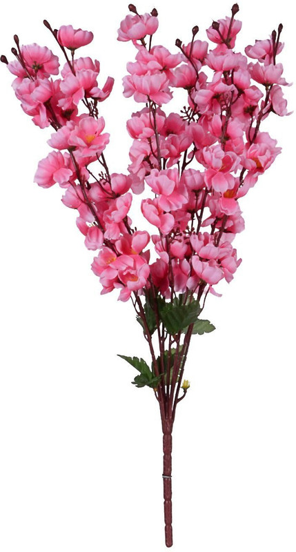 sofix Beautiful Artificial Flower Bunch Peach blossom Flowers - High Quality - 55 CM Pink Orchids Artificial Flower(22 inch, Pack of 1)