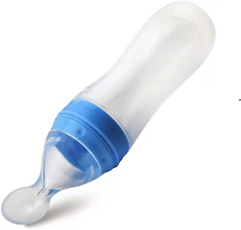 Baby Shopiieee 90ml Safety Infant Baby Silicone Feeding With Spoon