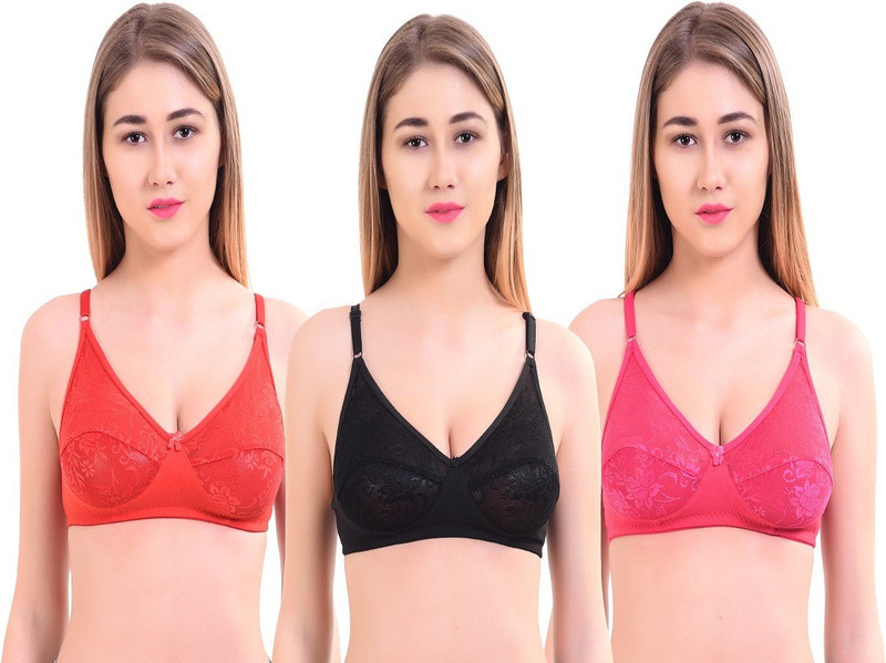 shivti byIn Beauty Premium Women T-Shirt Non Padded Bra(Multicolor)