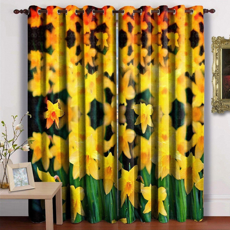 heimtextil 214 cm (7 ft) Polyester Door Curtain (Pack Of 2)(Printed, Multicolor)