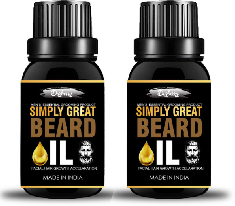 duzberry Mustache Oil for Growth and Shiny Beard (Pack of 2) Hair Oil(20 ml)