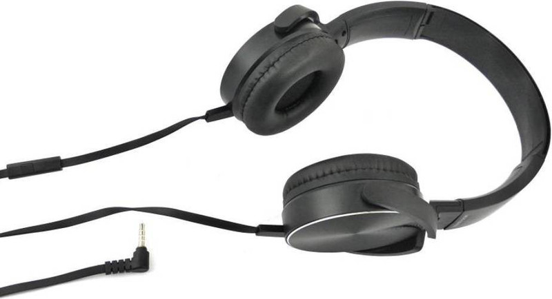 zofia Extra Bass Stereo Wired Headphone with Mic Wired Wired Headset with Mic(Black, Over the Ear)