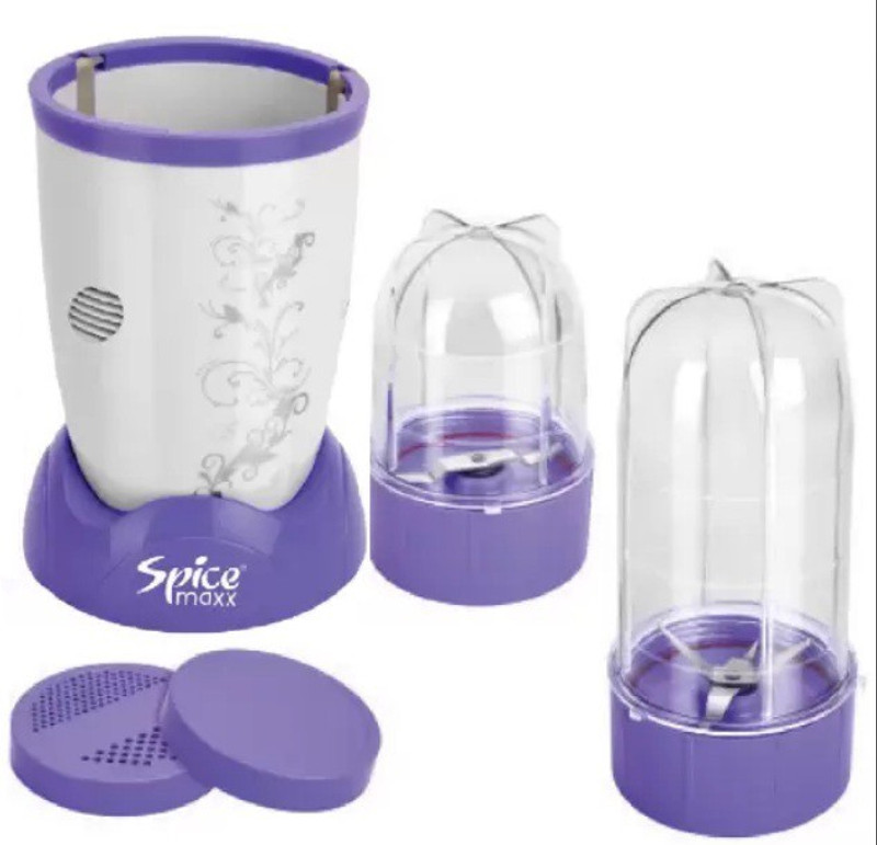 Spice Maxx Power Bullet 4 Jar 400 W Juicer Mixer Grinder(White, 4 Jars)