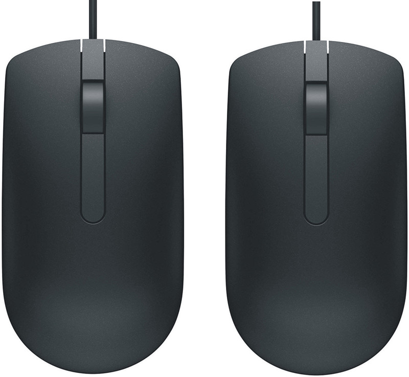 Dell MS116-BK Wired Optical Mouse(USB 2.0, Black)