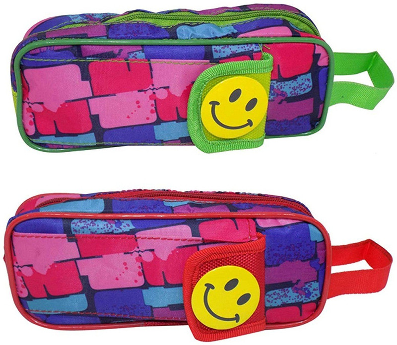 glan Pencil Box For Kids Girls And Boys Use For Pen Pencil Holder , Multicolor , Pack 1 cartoon Art Artificial Leather Pencil Boxes(Set of 2, Multicolor)