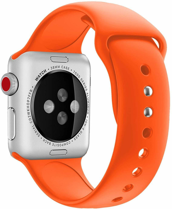 teple 44mm Sport Matte Silicon Band Bracelet Watch Strap for 44mm Smart Watch Strap(Orange)