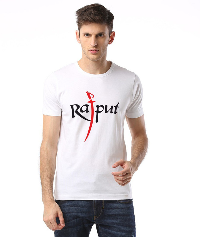 sesky Printed Men Round Neck White T-Shirt