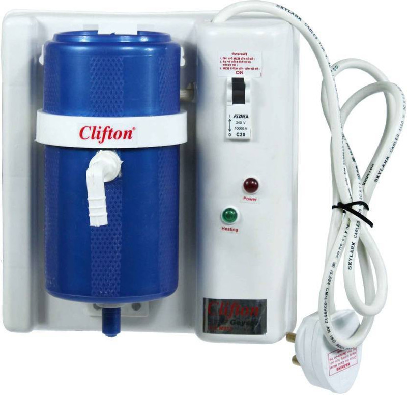 Clifton Storage Portable Instant Water Heater Geyser 1 L Instant Water Geyser(Blue)