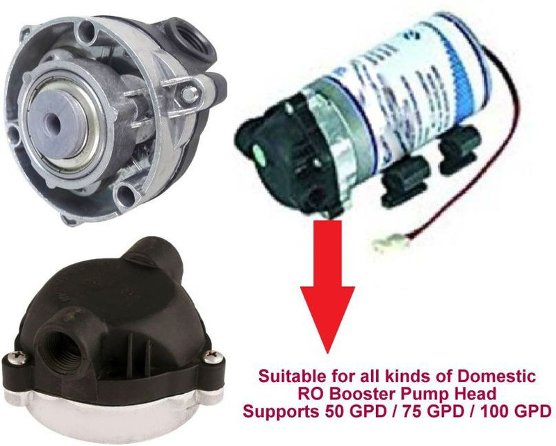 lexcru Pokar RO Booster Pump Head 100 GPD, Support 75gpd 100 gpd Pump , Kent, Kemflo, Aquaguard, AQ & Q, Aqua Pure it and other Major Brand Diaphragm Water Pump(24 HP)