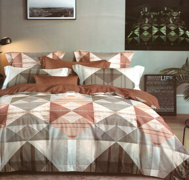 wrap 210 TC Cotton Double 3D Printed Bedsheet(Pack of 1, Multicolor)