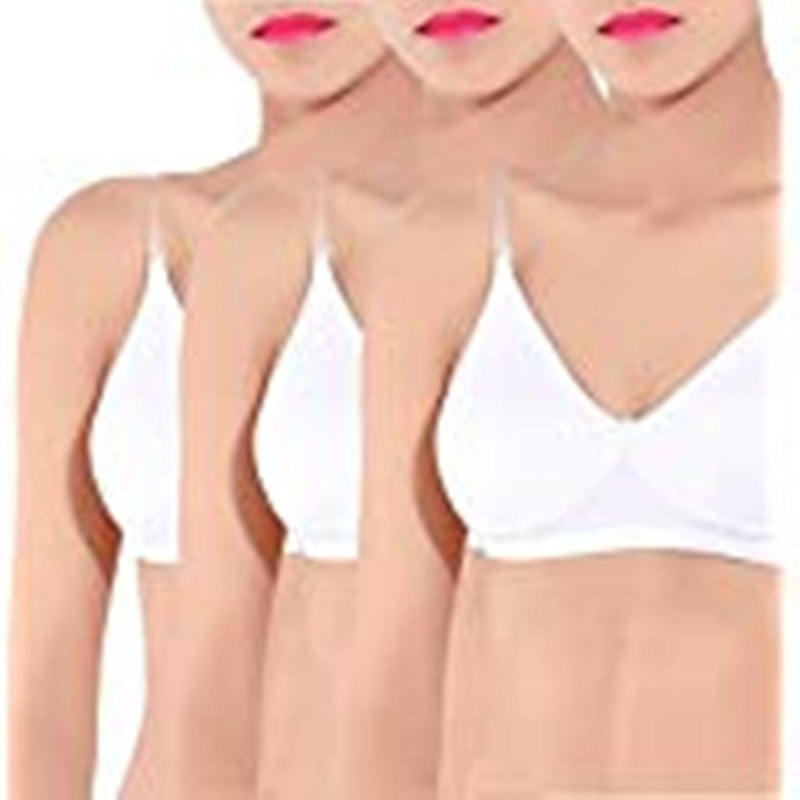 Fabme Backless Women T-Shirt Non Padded Bra(White)