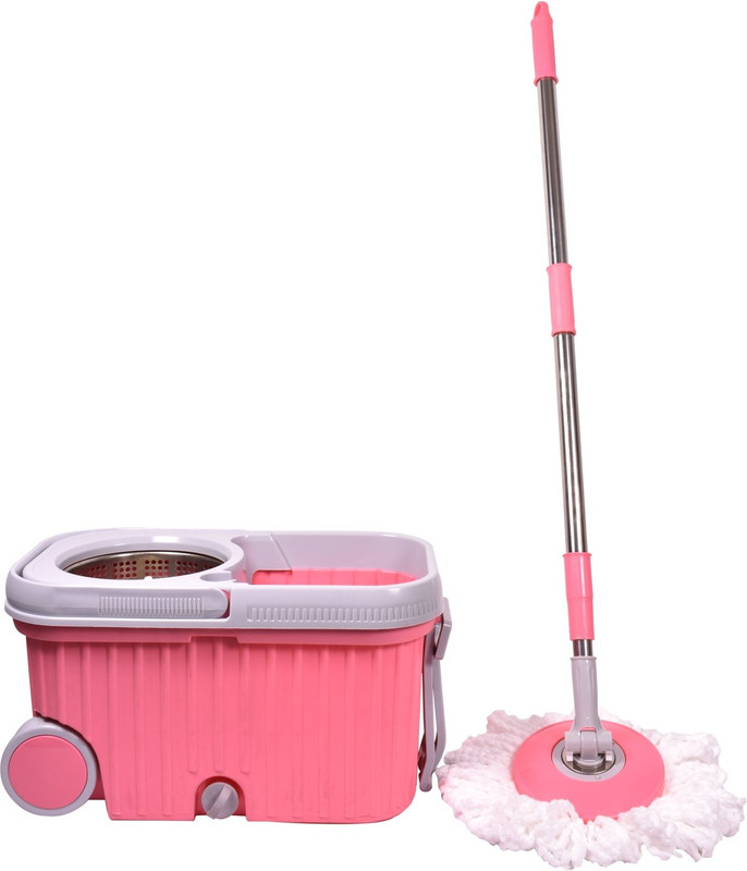 ski homeware Spin Mop sparkle steel - Pink Mop Set