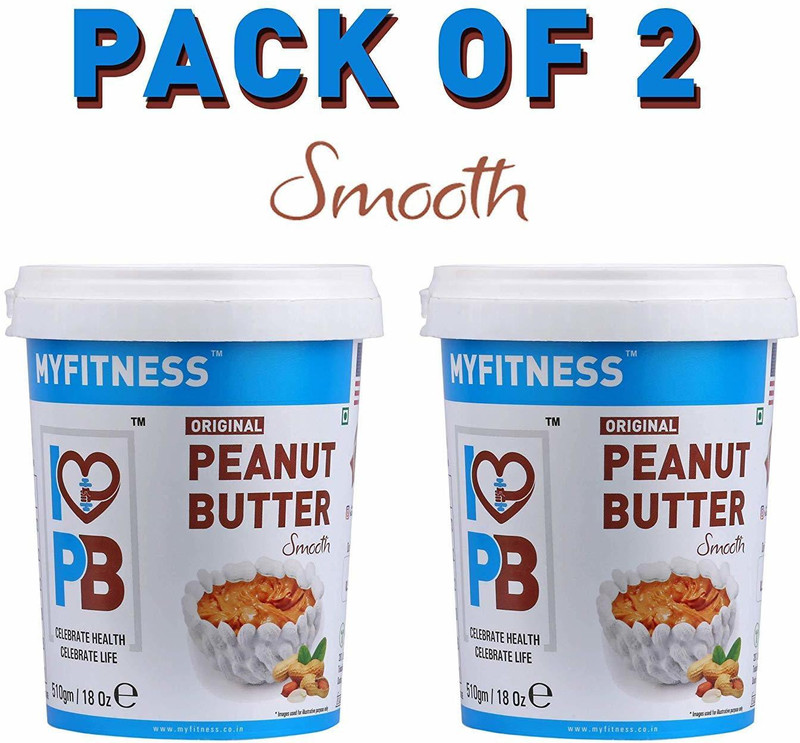myfitness Smooth Peanut Butter 510g (Pack of 2) 1020 g(Pack of 2)