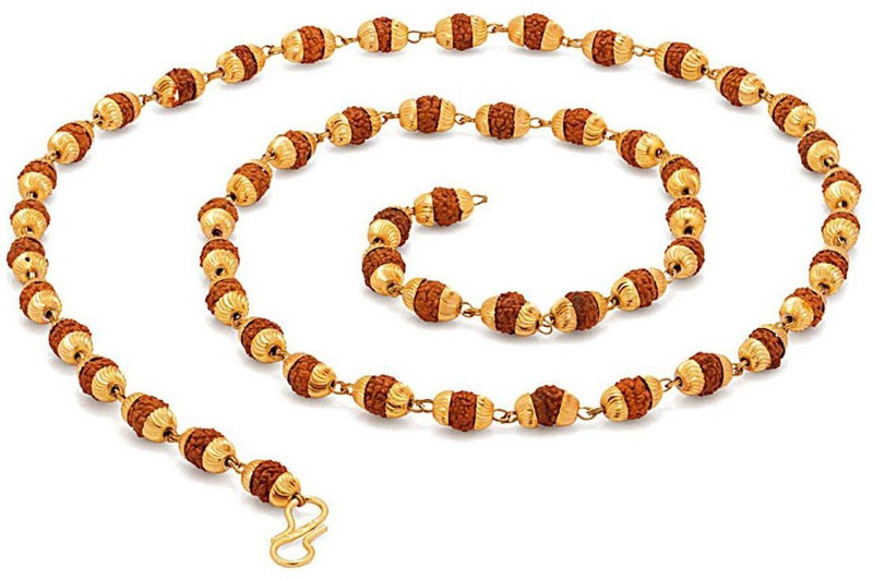 creative jewellery Creative Rudraksh mala Gold-plated copper chain Ruby Gold-plated Plated Copper Chain