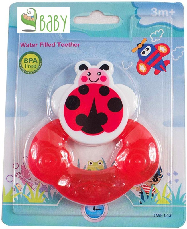 VBaby BPA Free Tooth Gel Silicone Shape Rattle Baby Toy Soothers Food Nibbler Teether(Red)