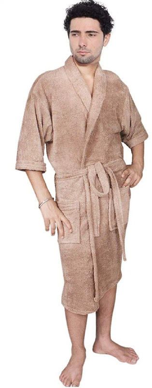 kajal enterprises Brown Free Size Bath Robe(1 Men Bathrobe Gown, For: Men, Brown)