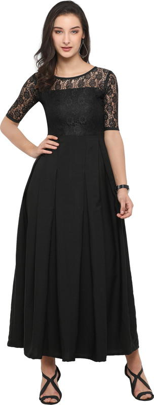 hpud Women Maxi Black Dress