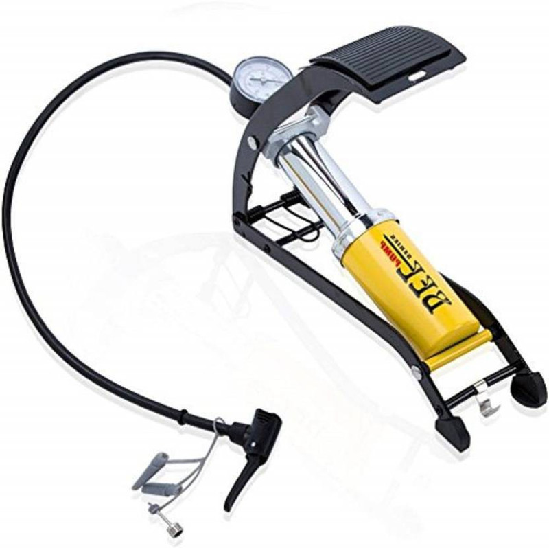 gitesh Yellow foot pump 160 psi Tyre Air Pump for Car & Bike Ball, Float, Car, Balloon, Bicycle, Motorcycle, Inflatable Furniture Pump(Yellow)
