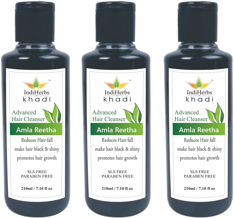 indiherbs Khadi AMLA REETHA HAIR CLEANSER/SHAMPOO (210 ML)(630 ml)