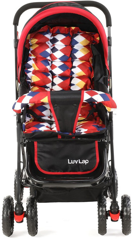 LuvLap Sunshine Baby Stroller - Red Checks Stroller(3, Red)