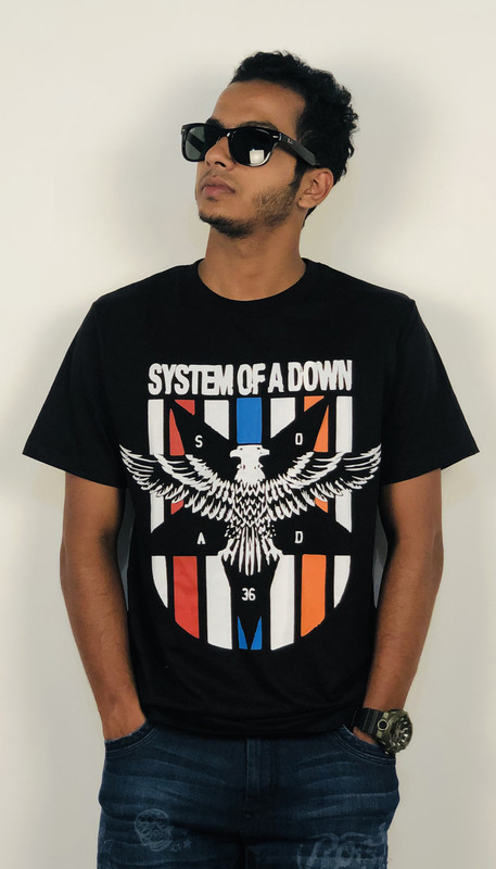 tzin Graphic Print, Washed Men Round Neck Black T-Shirt