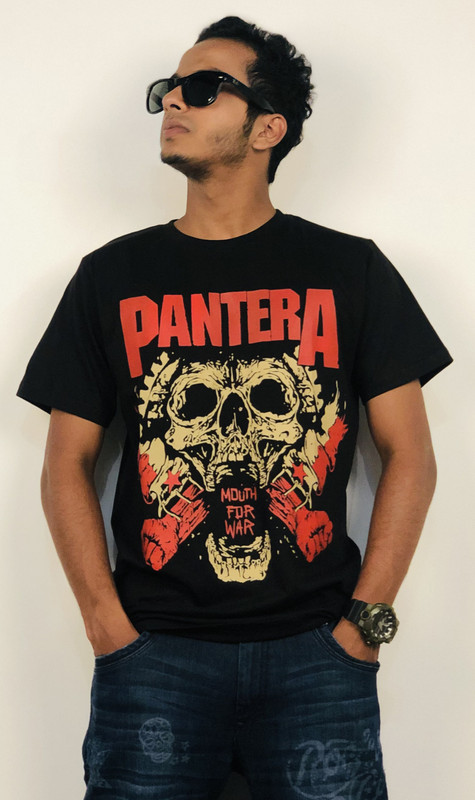 tzin Graphic Print, Washed Men Round Neck Black T-Shirt