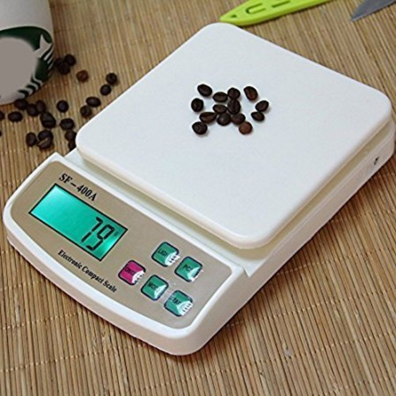 Mobone Electronic Kitchen Digital Weighing Scale Upto 10Kg With Batteries (SF-400A ) Weighing Scale(White)