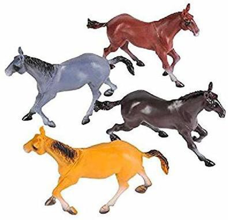 RINCO 12 Horses 6" each 1/32 Scale Horse Toy Barn Farm(Multicolor)