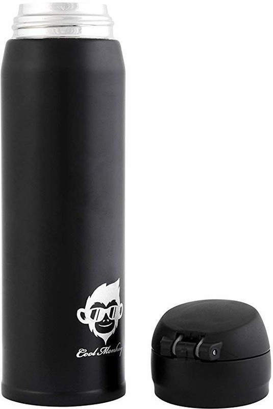 coolmonkey vaccum flask stainless steel 500 ml Flask(Pack of 1, Black)