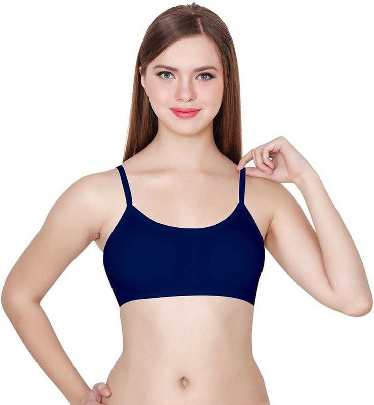 pranidh bySexy Green Brallette Bra BRALLEETE BRA 6 STRAP Girls, Women Bralette Lightly Padded Bra(Dark Blue)