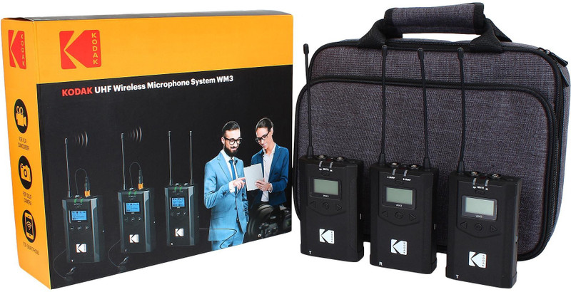 Kodak UHF Wireless Microphone System WM3 Camera Microphone